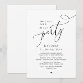 Invitation Fête de Mariage Fugitif Happily Ever After (Devant / Derrière)
