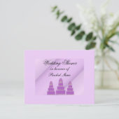 Invitation Fête de Mariage Gâteaux Violets (Debout devant)