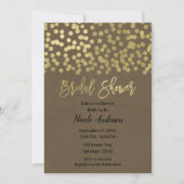 Invitation Fête de mariage Gold Moderne Chic Rustique Kraft (Devant)