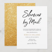 Invitation Fête de mariage Gold par la poste (Devant / Derrière)