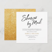 Invitation Fête de mariage Gold par la Poste (Devant / Derrière)