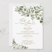 Invitation Fête de mariage Greenery Fall In Love (Devant)