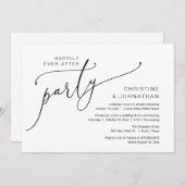 Invitation Fête de Mariage Happily Ever After, Dîner de Maria (Devant / Derrière)