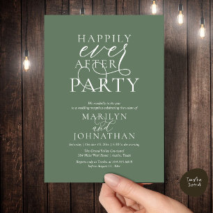 Invitation Fête de Mariage Happily Ever After, Dîner de Maria