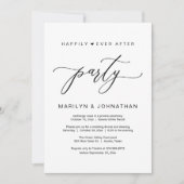 Invitation Fête de mariage "Happily Ever After" Dîner d'élope (Devant)