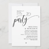 Invitation Fête de Mariage "Happily Ever After", Réception Mo (Devant)