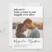 Invitation Fête de Mariage Heureux (Devant)