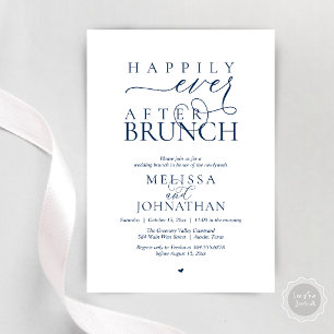Invitation Fête de Mariage "Heureux à Tout Jamais" Dîner de M