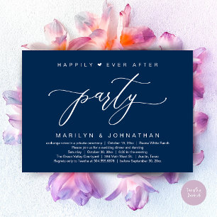 Invitation Fête de Mariage "Heureux à Tout Jamais" Dîner de M