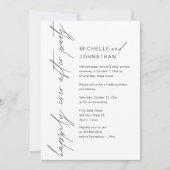 Invitation Fête de Mariage Heureux à Tout Jamais, Dîner d'Élo (Devant)