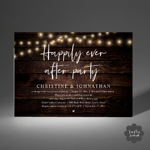 Invitation Fête de Mariage Heureux à Tout Jamais, Évasion de