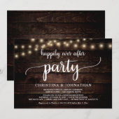 Invitation Fête de Mariage Heureux à Tout Jamais, Évasion de  (Devant / Derrière)