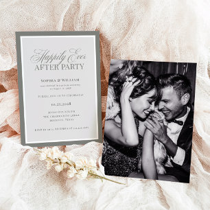 Invitation Fête de Mariage Heureux à Tout Jamais Fuite amou