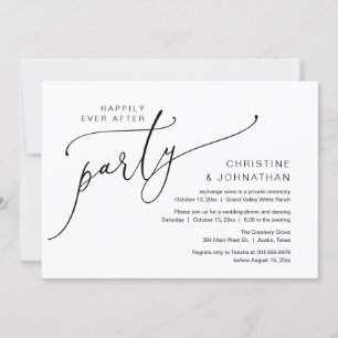 Invitation Fête de Mariage Heureux, Dîner de Mariage Intime D