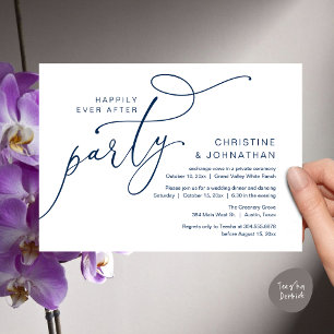 Invitation Fête de Mariage Heureux, Dîner Romantique Dansant