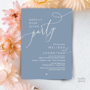 Invitation Fête de Mariage Heureux Pour Toujours, Dîner de Ma