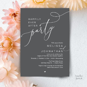 Invitation Fête de Mariage Heureux Pour Toujours, Dîner de Ma