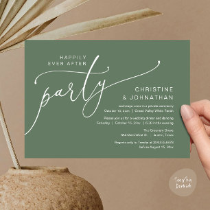 Invitation Fête de Mariage Heureux Pour Toujours, Dîner de Ma