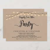 Invitation Fête de mariage heureux pour toujours, Échange de  (Devant / Derrière)