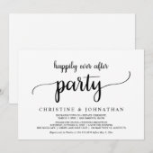 Invitation Fête de mariage heureux pour toujours, évasion, si (Devant / Derrière)