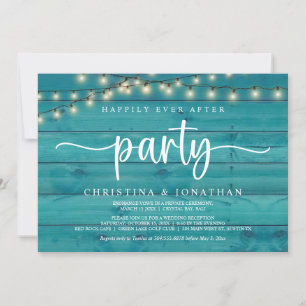 Invitation Fête de Mariage Heureux pour Toujours, Fuite amour