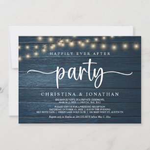 Invitation Fête de Mariage Heureux pour Toujours, Fuite amour