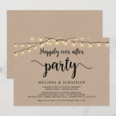 Invitation Fête de Mariage heureux pour toujours, Fuite amour (Devant / Derrière)