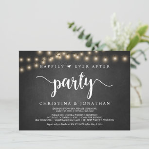 Invitation Fête de Mariage heureux pour toujours, thème rusti