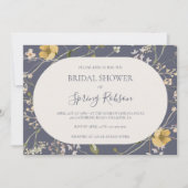 Invitation Fête de mariage horizontale avec fleurs sauvages v (Devant)