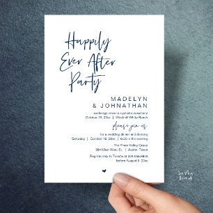 Invitation Fête de Mariage "Ils vécurent heureux", Réception