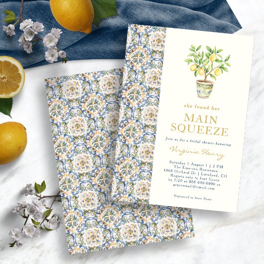 Invitation Fête de Mariage Italian Main Squeeze