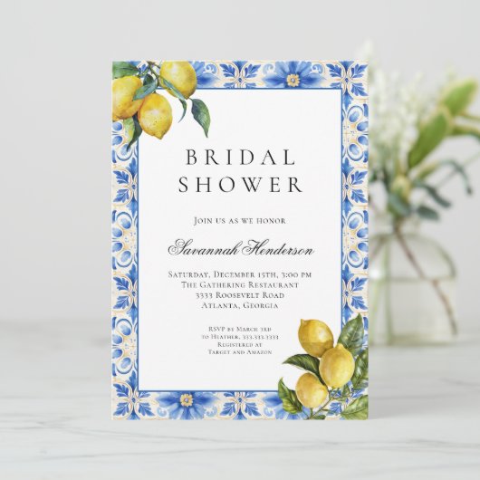 Invitation Fête de mariage italien d'été (Debout devant)