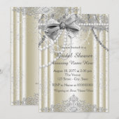 Invitation Fête de mariage Ivory Pearl (Devant / Derrière)