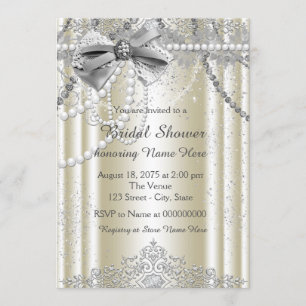 Invitation Fête de mariage Ivory Pearl