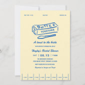 Invitation Fête de mariage jaune Beurre Ensemble (Devant)