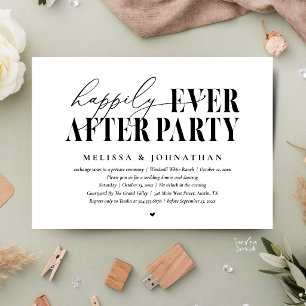 Invitation Fête de Mariage 'Jusqu'à la fin des temps', Récept