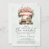 Invitation Fête de Mariage : La Mariée Quitte le Marché (Devant)
