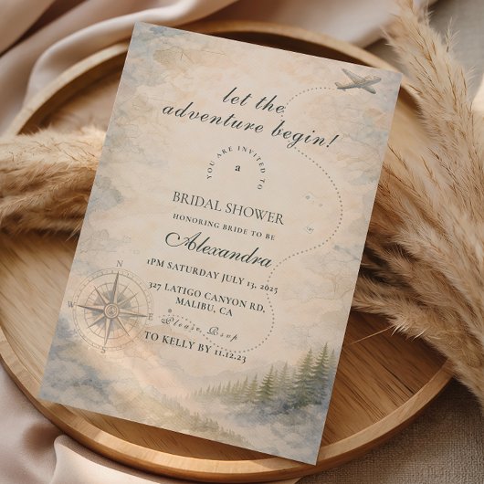 Invitation Fête de mariage : L'amour est une aventure