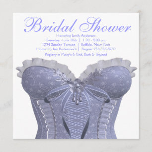 Invitation Fête de mariage Lavande Corset Violet