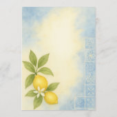 Invitation Fête de mariage Lemon Mediterranean Main Squeeze (Dos)