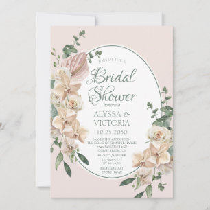 Invitation Fête de mariage lesbien Tropical Floral Aquarelle