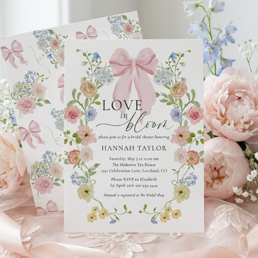 Invitation Fête de mariage Love in Bloom