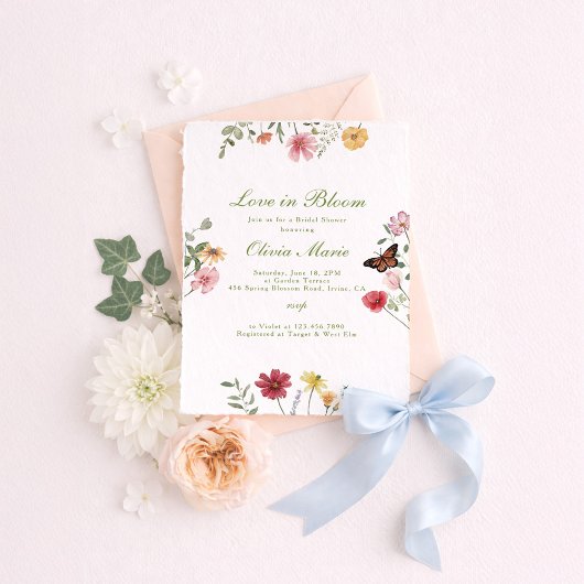 Invitation Fête de mariage Love in Bloom