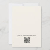 Invitation Fête de mariage Love In Bloom Floral QR Code (Dos)