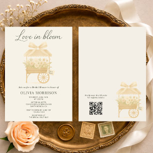 Invitation Fête de mariage Love in Bloom Marché de Fleurs Cod