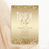 Invitation Fête de mariage Luxe Paillettes Dorées