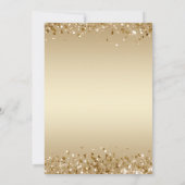 Invitation Fête de mariage Luxe Paillettes Dorées (Dos)