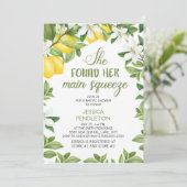 Invitation Fête de mariage Main Squeeze Citron (Debout devant)