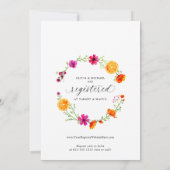 Invitation Fête de mariage Main Squeeze orange rose citron (Dos)
