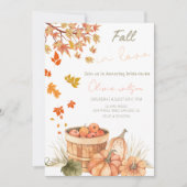 Invitation Fête de mariage - Mariée rustique d'automne (Devant)